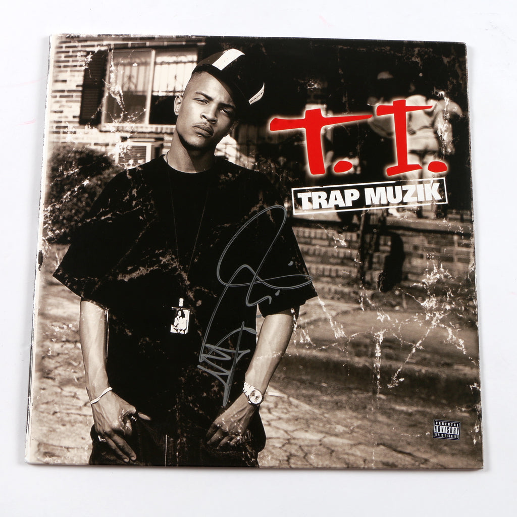 T.I. Autographed Vinyl Cover - "Trap Muzik" - Beckett BAS COA