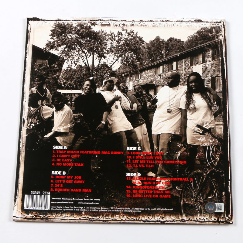 T.I. Autographed Vinyl Cover - "Trap Muzik" - Beckett BAS COA