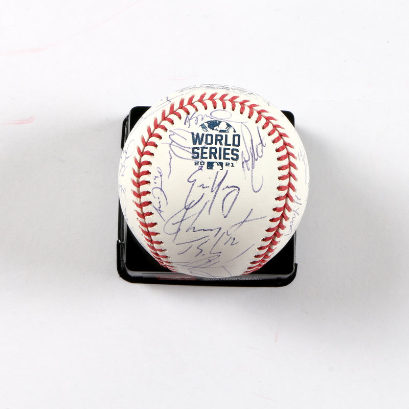 Atlanta Braves Freddie Freeman Riley Swanson Albies Soler and more Team Signed Official 2021 World Series Baseball