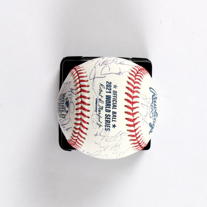 Atlanta Braves Freddie Freeman Riley Swanson Albies Soler and more Team Signed Official 2021 World Series Baseball