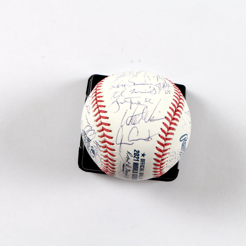 Atlanta Braves Freddie Freeman Riley Swanson Albies Soler and more Team Signed Official 2021 World Series Baseball