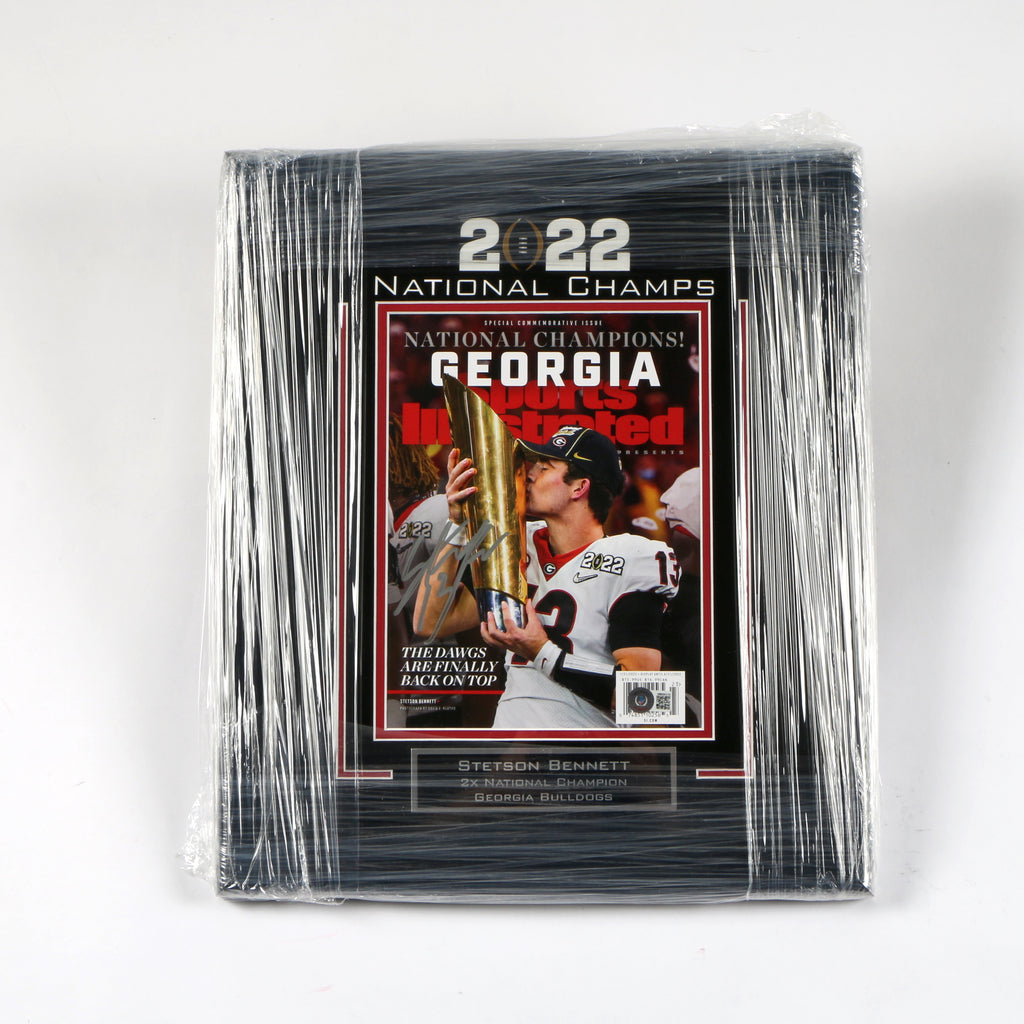 Stetson Bennett Signed Sports Illustrated framed 2021 National Championship Edition Beckett