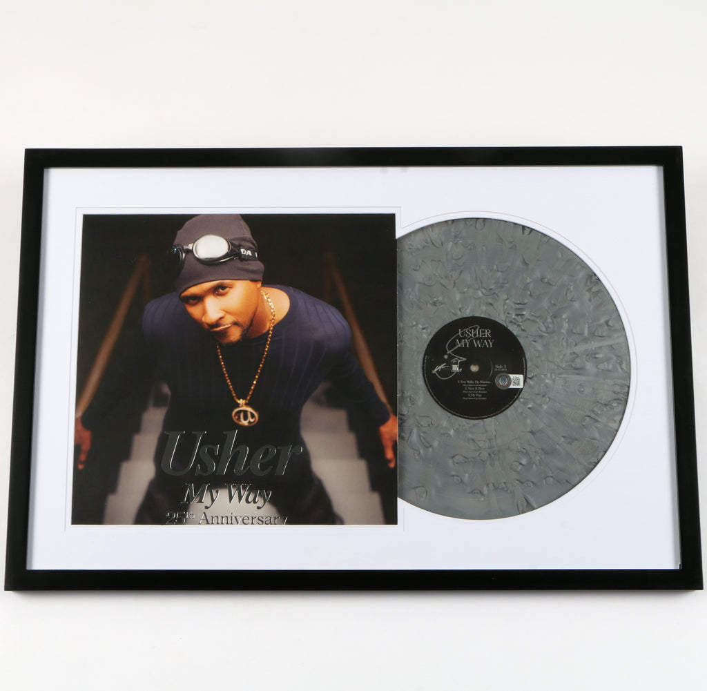 Usher Signed Vinyl Cover Framed "My Way" - COA Beckett