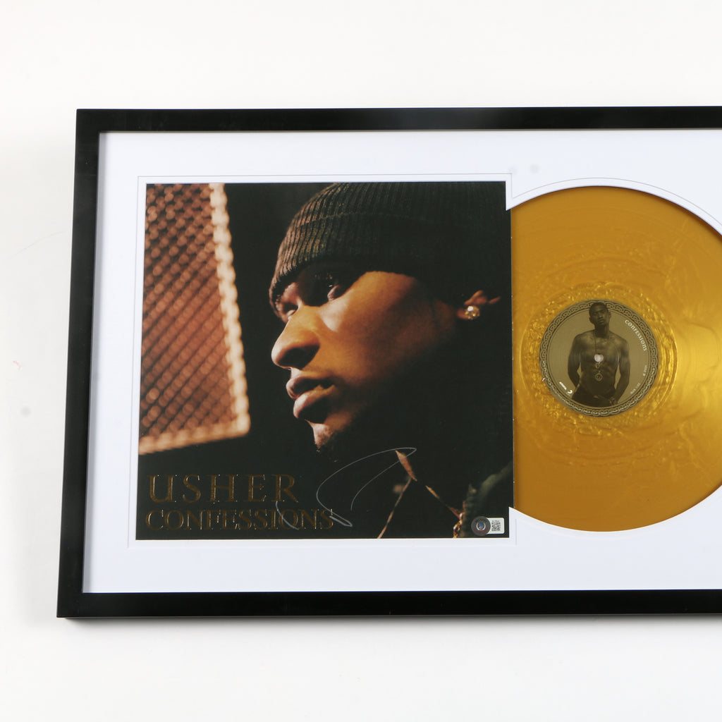 Usher Signed Vinyl Cover Framed "Confessions" - COA Beckett