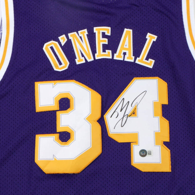 Shaq Signed Jersey Los Angeles Lakers Shaquille O'neal Auto Beckett