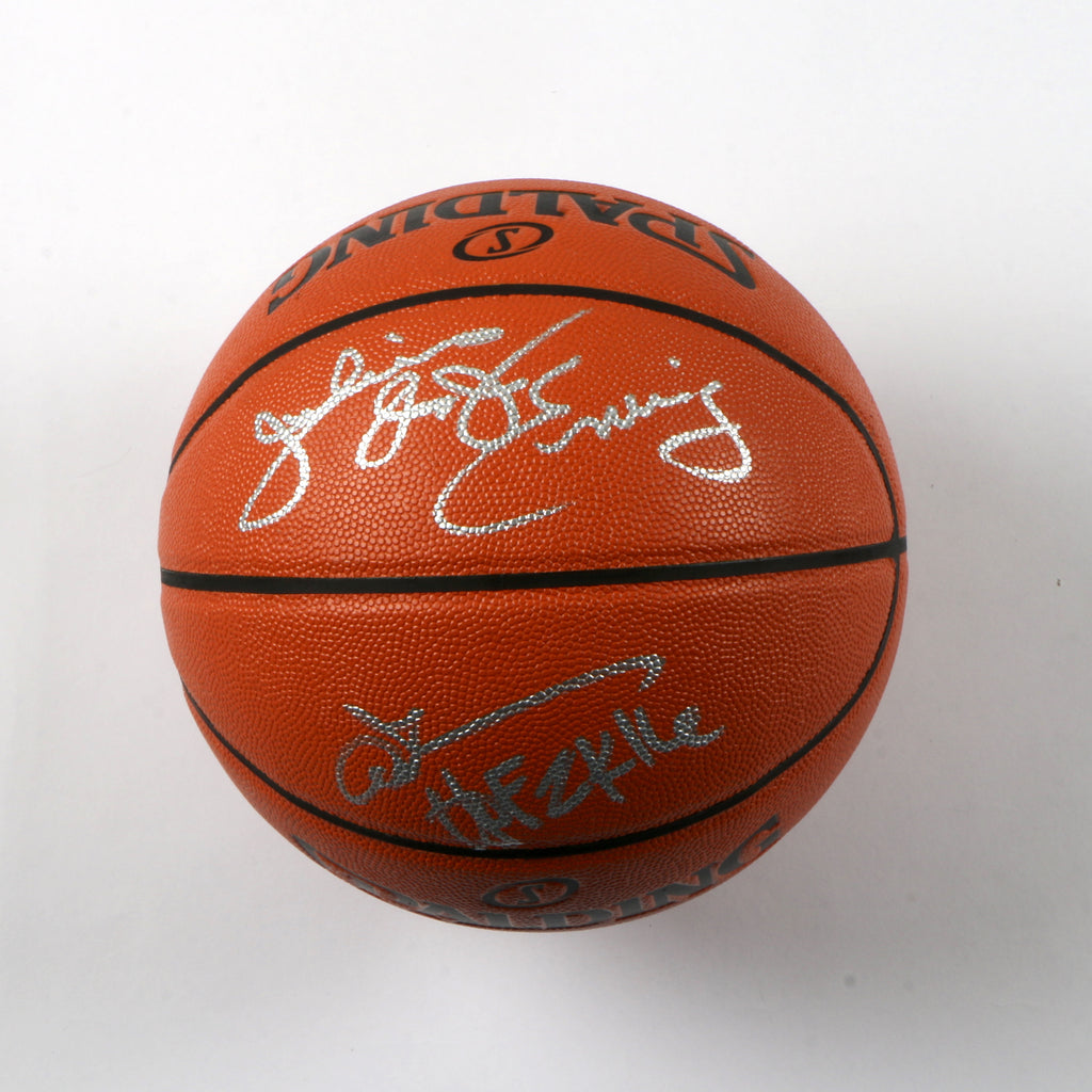 Allen Iverson Julius Erving Signed Spalding Basketball 76ers with HOF Players-COA Beckett