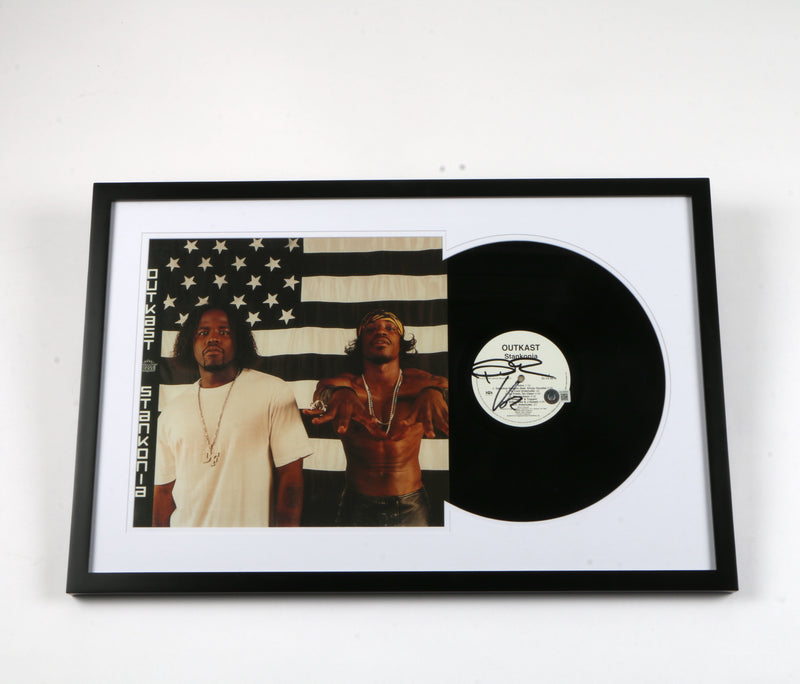 Andre 3000 & Big Boi Outkast Signed Stankonia Vinyl Framed Display- Autographed with Beckett BAS COA