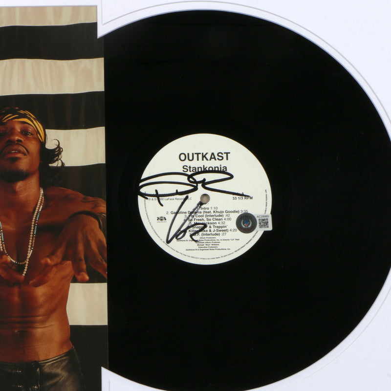 Andre 3000 & Big Boi Outkast Signed Stankonia Vinyl Framed Display- Autographed with Beckett BAS COA
