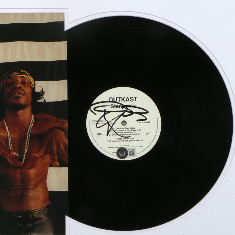 Andre 3000 & Big Boi Outcast Signed Stankonia Vinyl Framed Display- Autographed with Beckett BAS COA