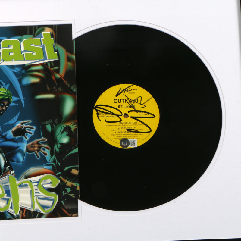 Andre 3000 & Big Boi Outkast Signed "ATLiens" Vinyl Framed Display- Beckett BAS COA