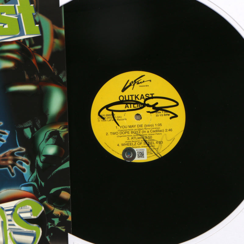 Andre 3000 & Big Boi Outkast Signed "ATLiens" Vinyl Framed Display- Beckett BAS COA