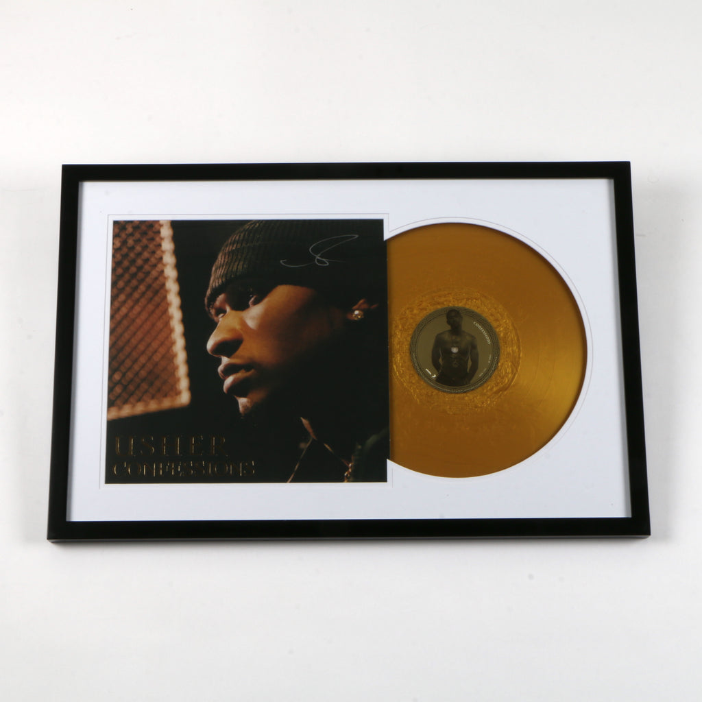 Usher Signed "Confessions" Vinyl Cover and Vinyl - Framed Display - Beckett BAS COA