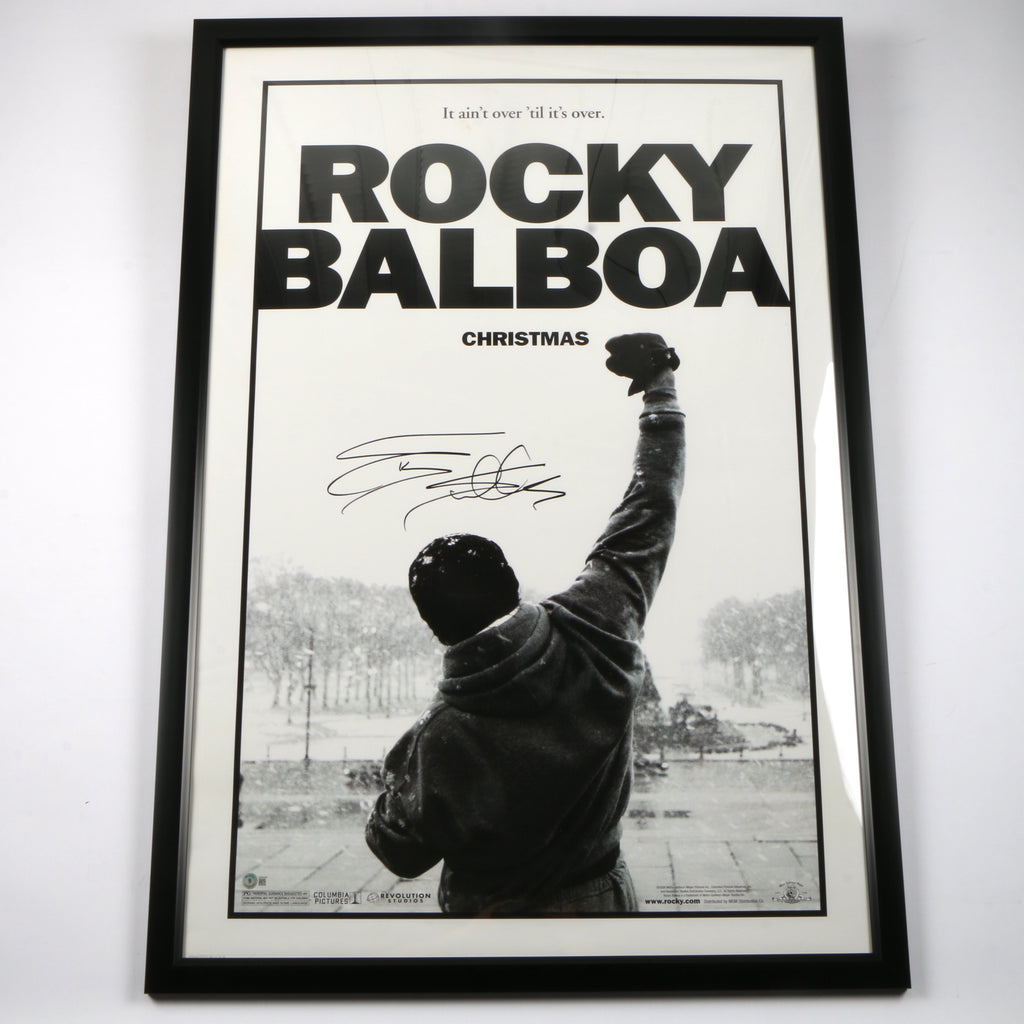 Sylvester Stallone Signed "Rocky" Movie Poster -Christmas Special- Framed - Beckett COA