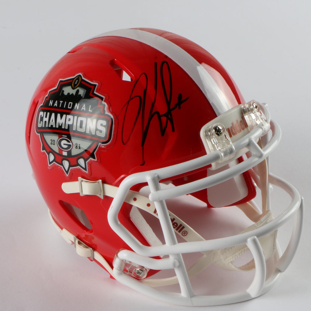 Kirby Smart Signed Mini Helmet 2021 National Championship  - Georgia Football - Beckett COA