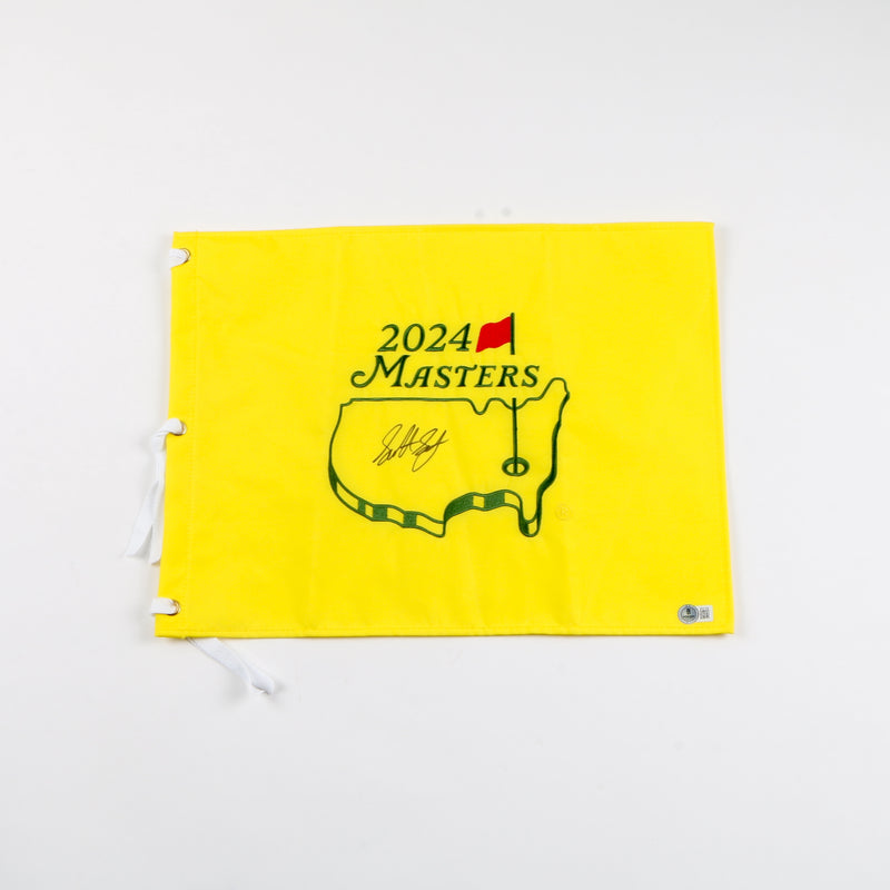 Scottie Scheffler Signed 2024 Masters Flag Beckett