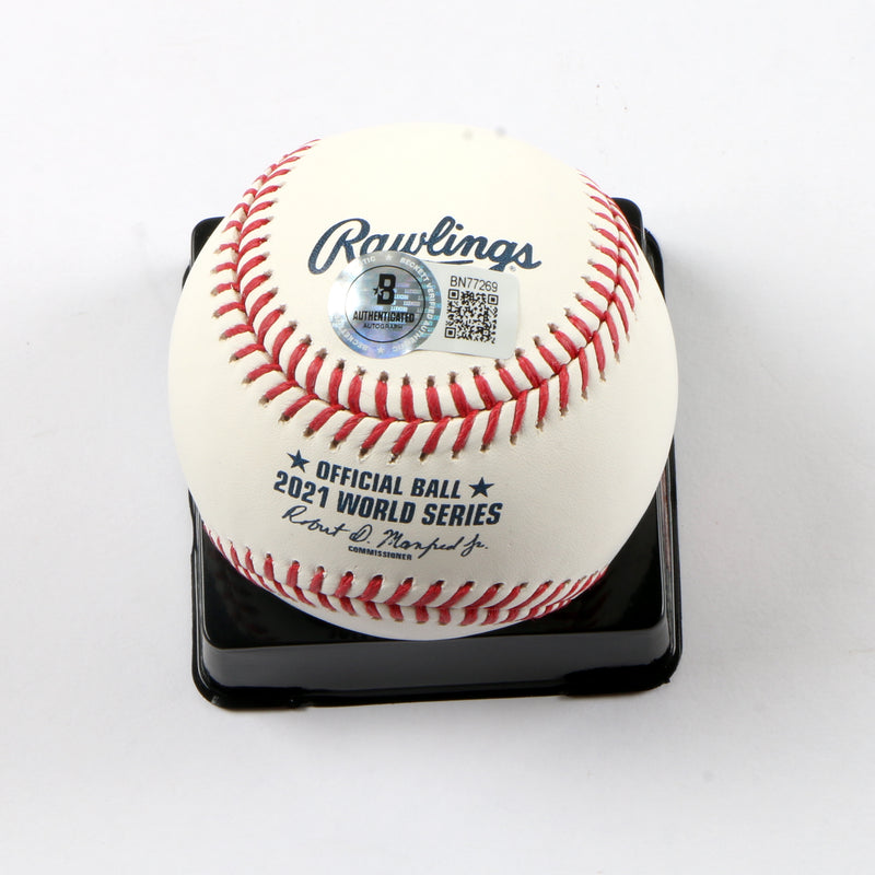 Luke Jackson Signed Baseball Inscribed "21 WS Champs" - Beckett COA