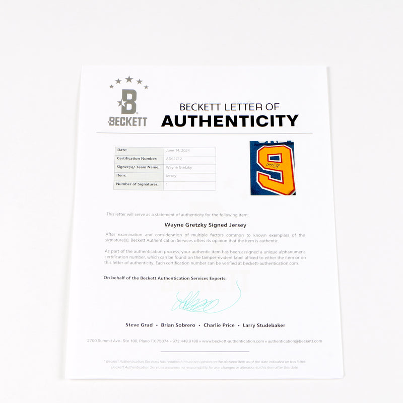 Wayne Gretzky Signed Jersey St. Louis Blues - Beckett COA