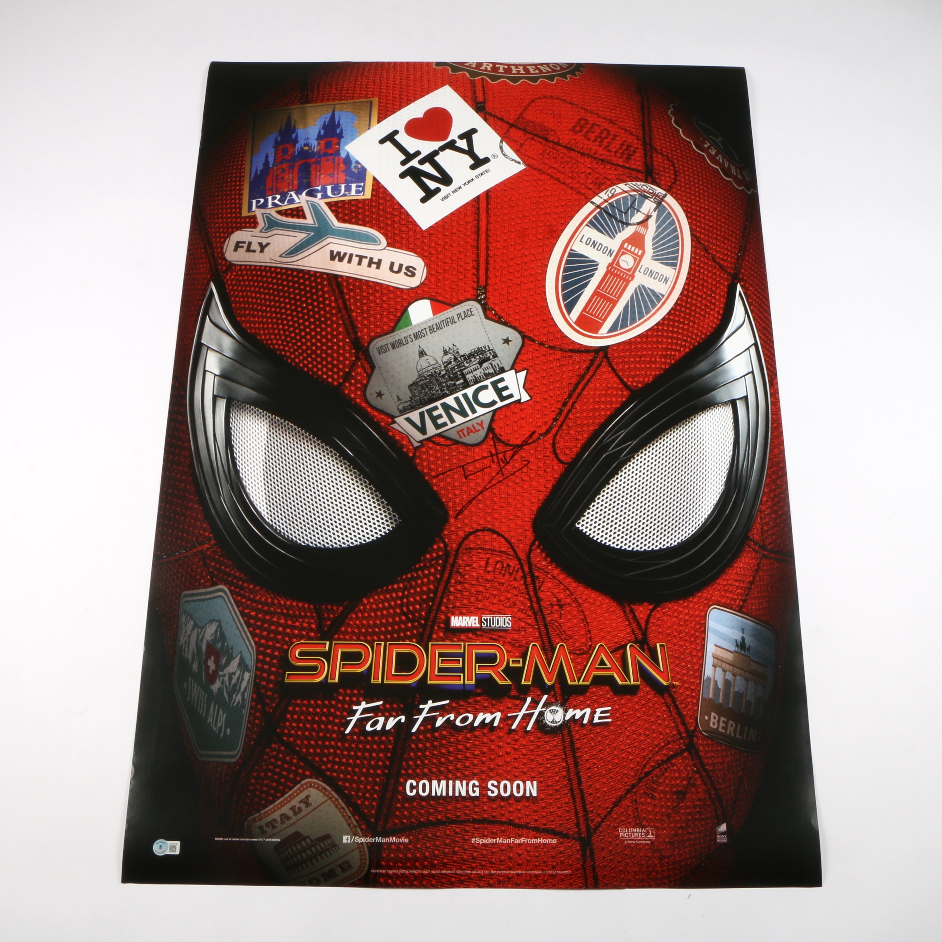 Tom Holland Signed Spider-Man: Far From Home Movie Poster