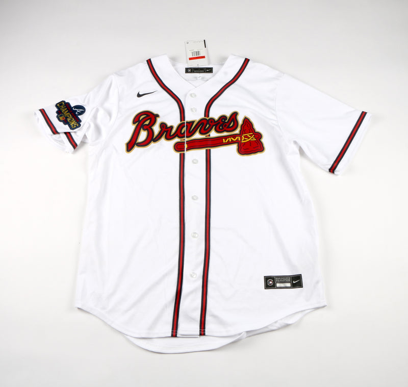 Ozzie Albies Signed Jersey Champions Atlanta Braves "2021 WS Champs" Beckett