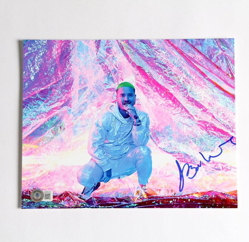 J Balvin Signed Photo 8x10 Beckett COA BJ085416