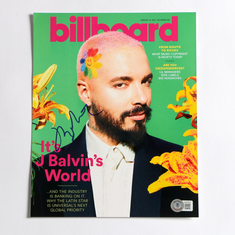 J Balvin Signed Photo 8x10 Beckett COA BJ085414