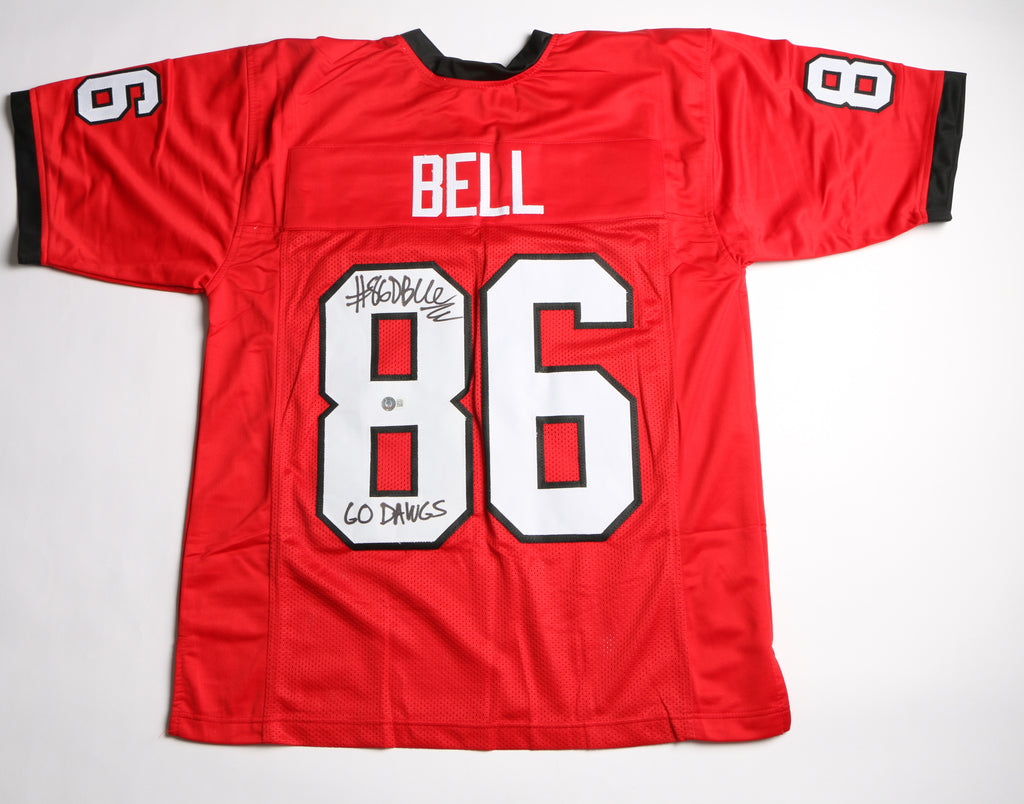 Dillon Bell Signed Jersey Red Georgia Bulldogs Beckett COA