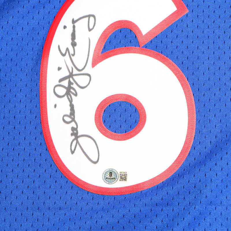 Julius Erving Signed Jersey Philadelphia 76ers Mitchell & Ness Dr. J Signed Beckett