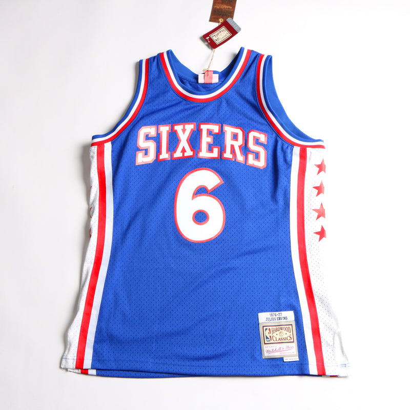 Julius Erving Signed Jersey Philadelphia 76ers Mitchell & Ness Dr. J Signed Beckett