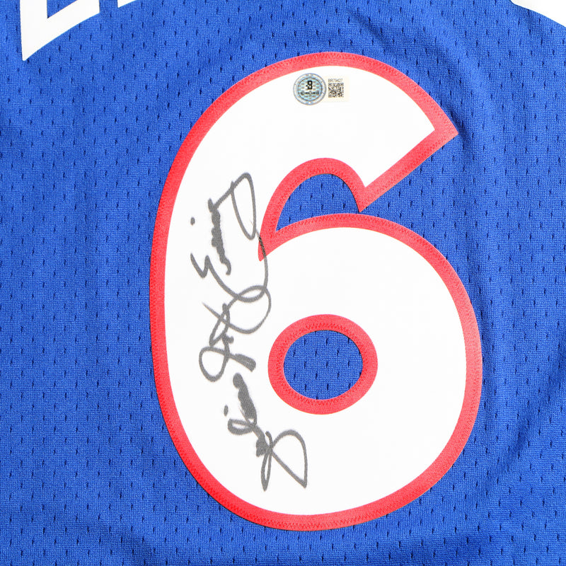 Julius Erving Signed Jersey Philadelphia 76ers Mitchell & Ness Dr. J Signed Beckett