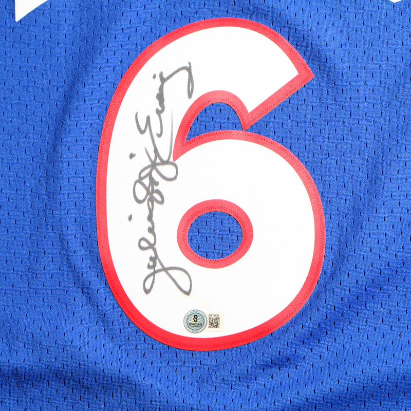 Julius Erving Signed Jersey Philadelphia 76ers Mitchell & Ness Dr. J Signed Beckett