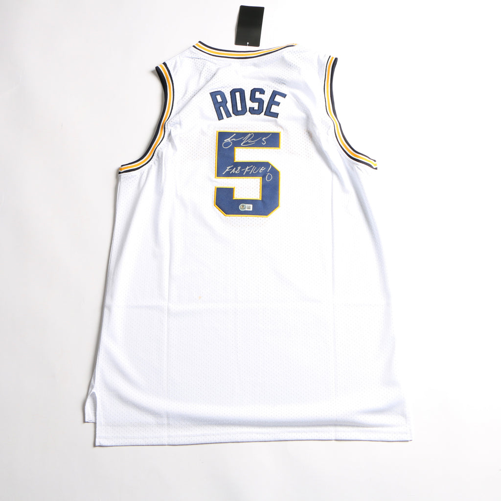 Jalen Rose Signed Jersey Michigan Wolverines Beckett COA