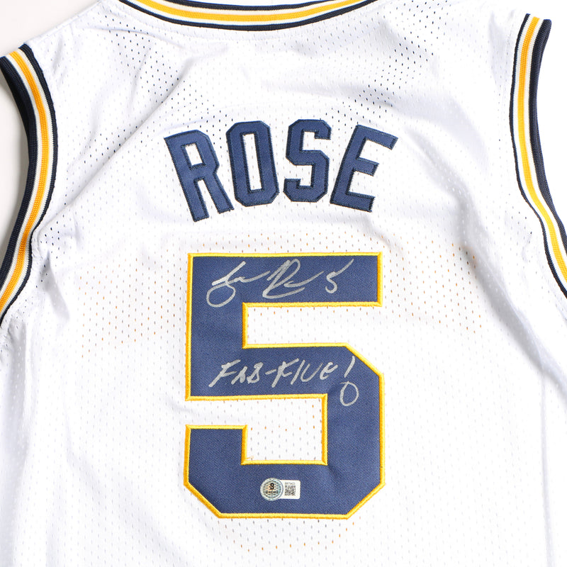 Jalen Rose Signed Jersey Michigan Wolverines Beckett COA
