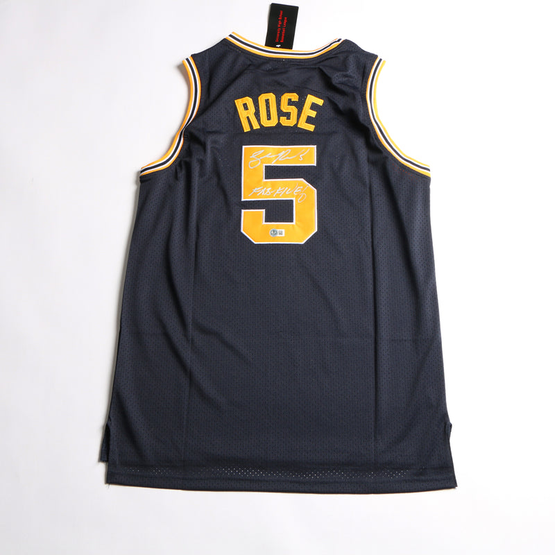 Jalen Rose Signed Jersey Michigan Wolverines Beckett COA