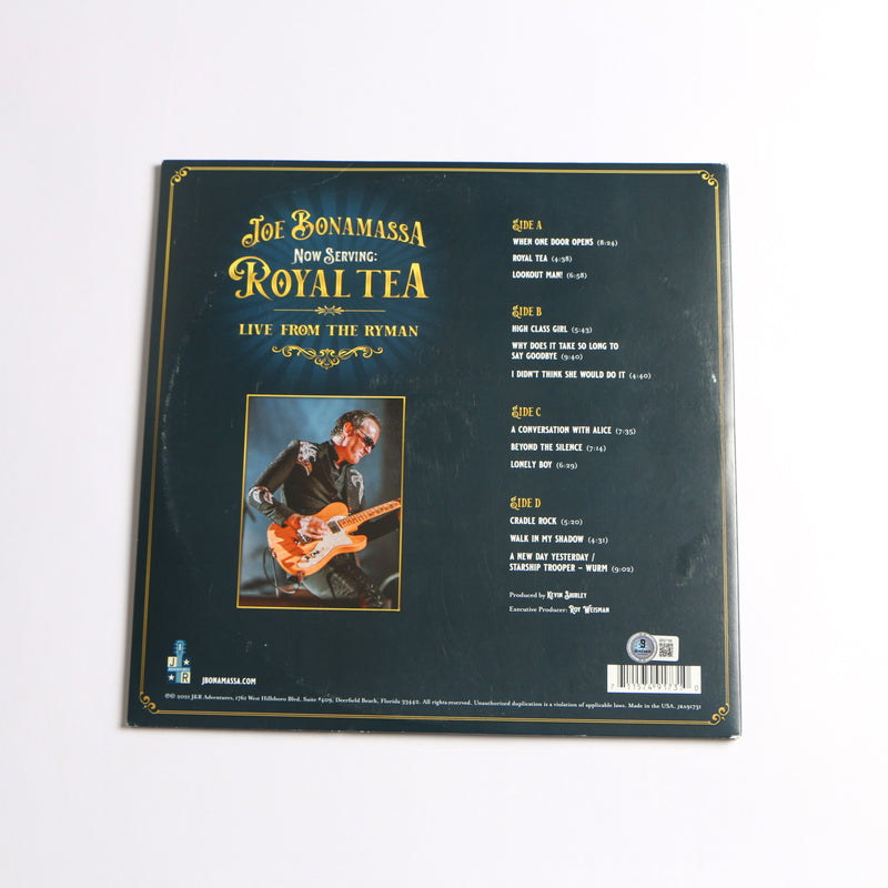 Joe Bonamassa Signed Album Royal Tea: Live from the Ryman – Beckett COA