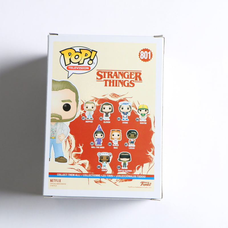 David Harbour Signed Funko Pop #801 Hopper Stranger Things – Beckett COA
