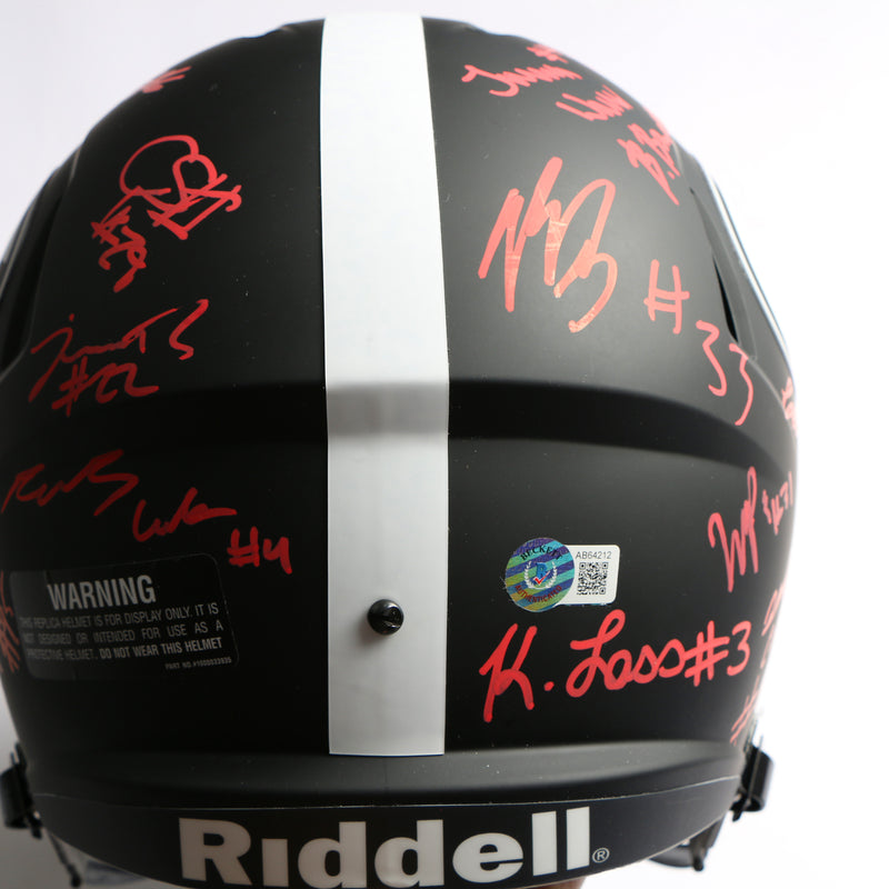 2021 National Champs Helmet Team Signed Eclipse Speed Rep Georgia Bulldogs BAS