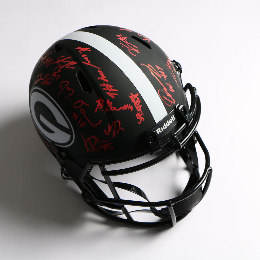 2021 National Champs Helmet Team Signed Eclipse Speed Rep Georgia Bulldogs BAS WJ73599