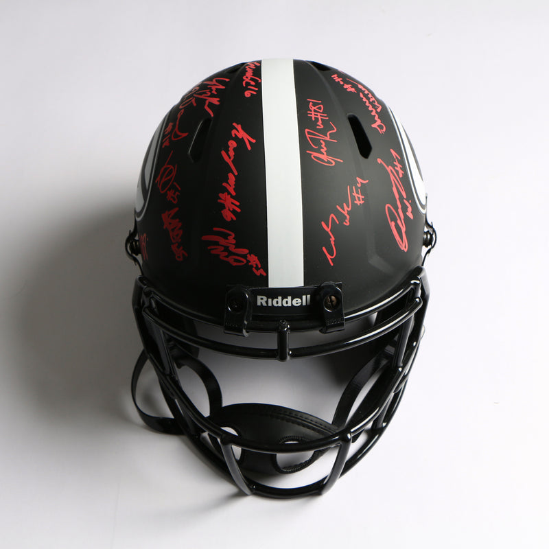 2021 National Champs Helmet Team Signed Eclipse Speed Rep Georgia Bulldogs BAS AB64208