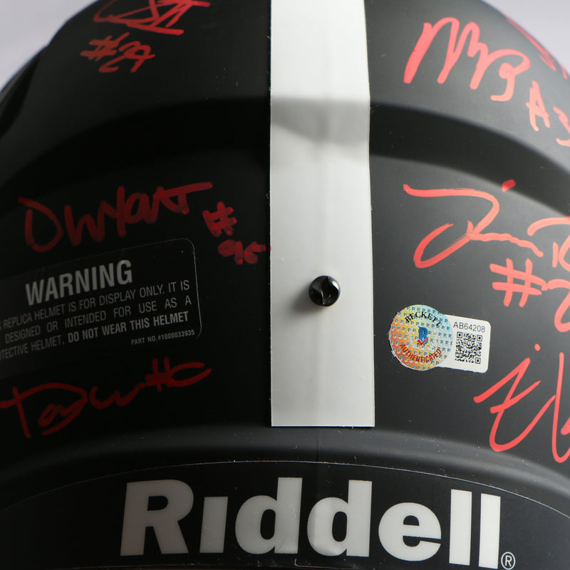 2021 National Champs Helmet Team Signed Eclipse Speed Rep Georgia Bulldogs BAS AB64208