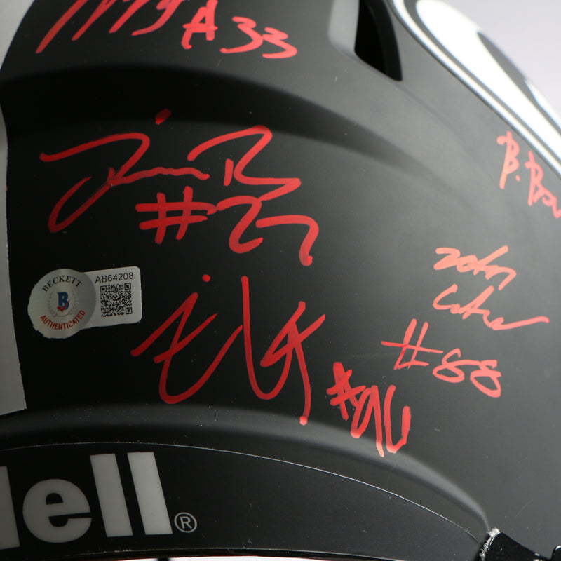 2021 National Champs Helmet Team Signed Eclipse Speed Rep Georgia Bulldogs BAS AB64208