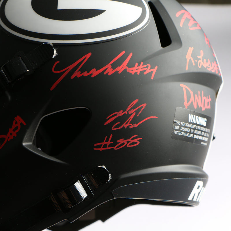 2021 National Champs Helmet Team Signed Eclipse Speed Rep Georgia Bulldogs BAS WJ73626
