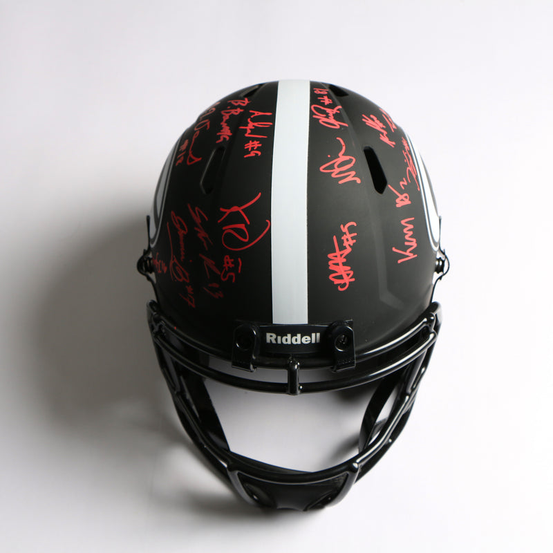 2021 National Champs Helmet Team Signed Eclipse Speed Rep Georgia Bulldogs BAS AB64211*