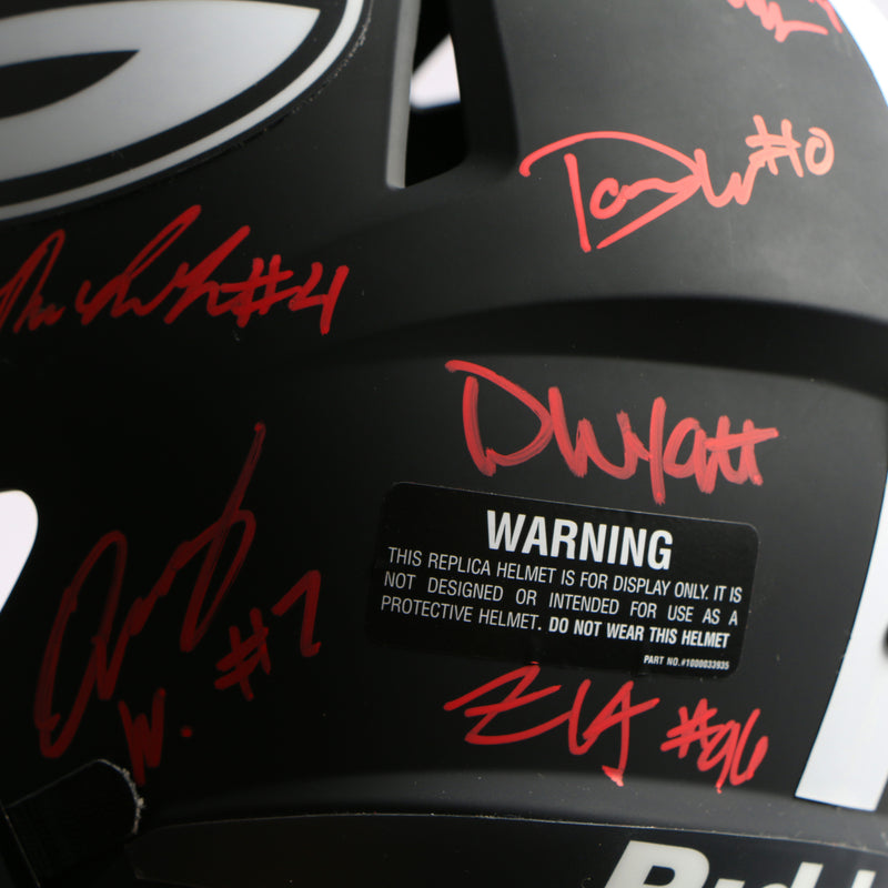 2021 National Champs Helmet Team Signed Eclipse Speed Rep Georgia Bulldogs BAS AB64211*