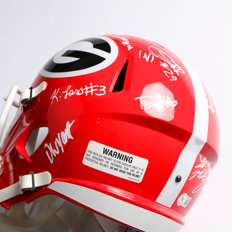 2021 National Champs Highlights Team Signed Helmet National Championship Stetson Ringo Pickens Georgia Bulldogs BAS AB64241