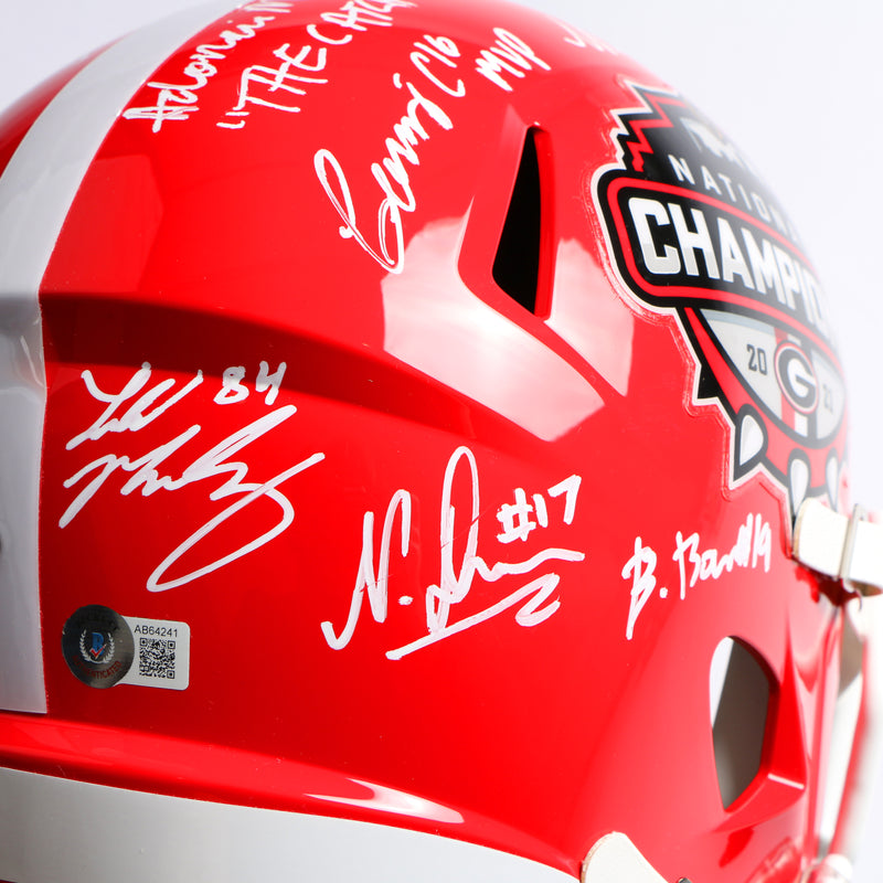 2021 National Champs Highlights Team Signed Helmet National Championship Stetson Ringo Pickens Georgia Bulldogs BAS AB64241