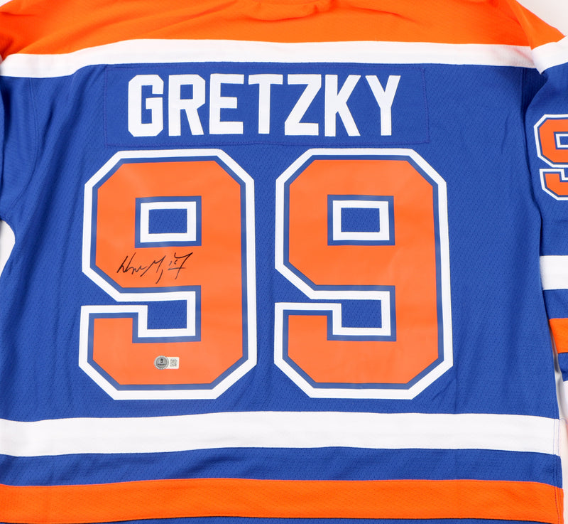 Wayne Gretzky Signed Jersey Edmonton Oilers The Great one auto Beckett COA