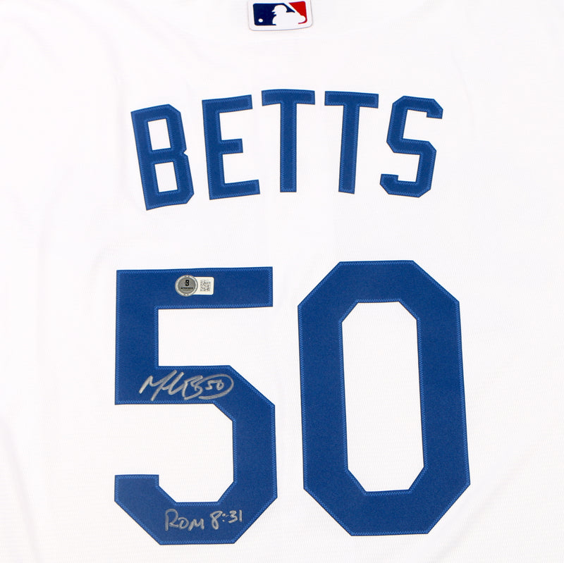 Mookie Betts Signed Jersey Los Angeles Dodgers World Series Champs Beckett COA