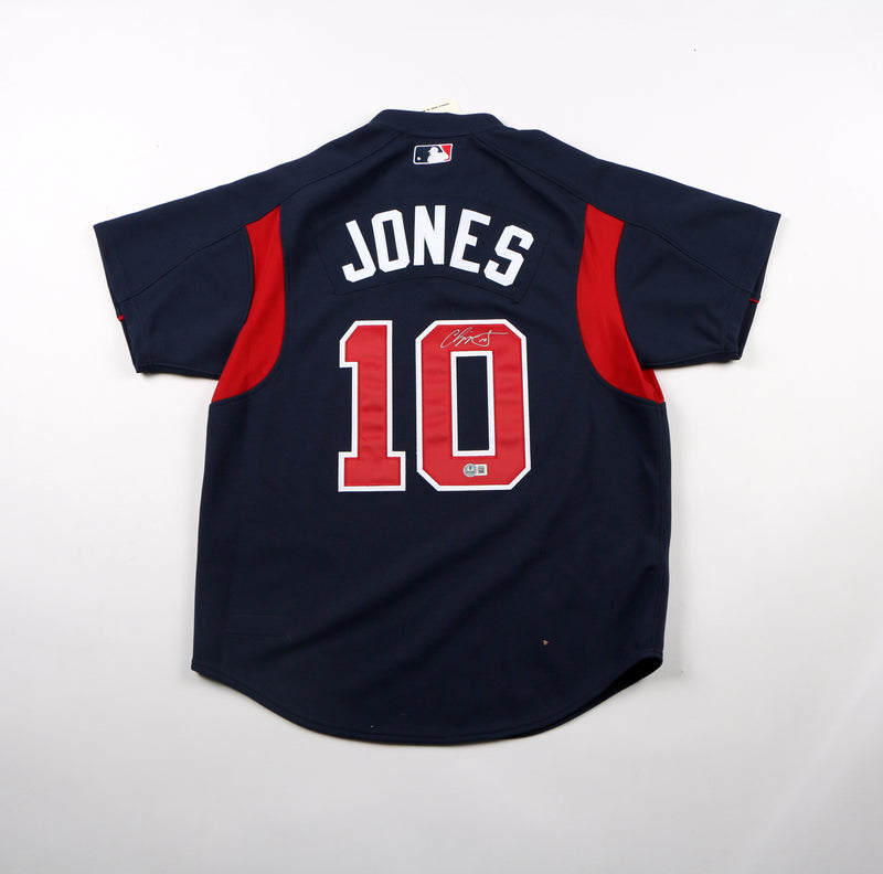 Chipper Jones Signed Jersey Atlanta Braves HOF Mitchell & Ness Beckett