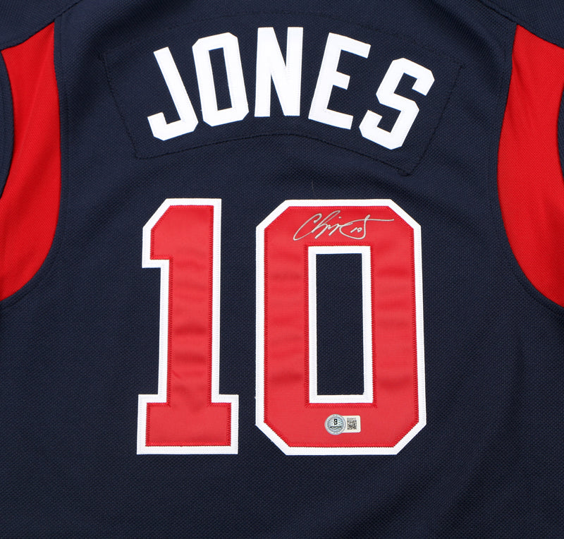 Chipper Jones Signed Jersey Atlanta Braves HOF Mitchell & Ness Beckett
