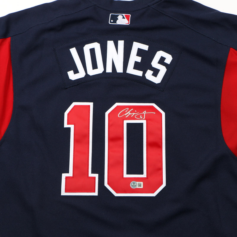 Chipper Jones Signed Jersey Atlanta Braves HOF Mitchell & Ness Beckett